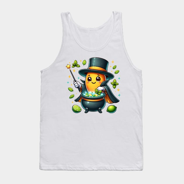 Magical Mojito Magician - Citrus Spell in a Hat Tank Top by vk09design